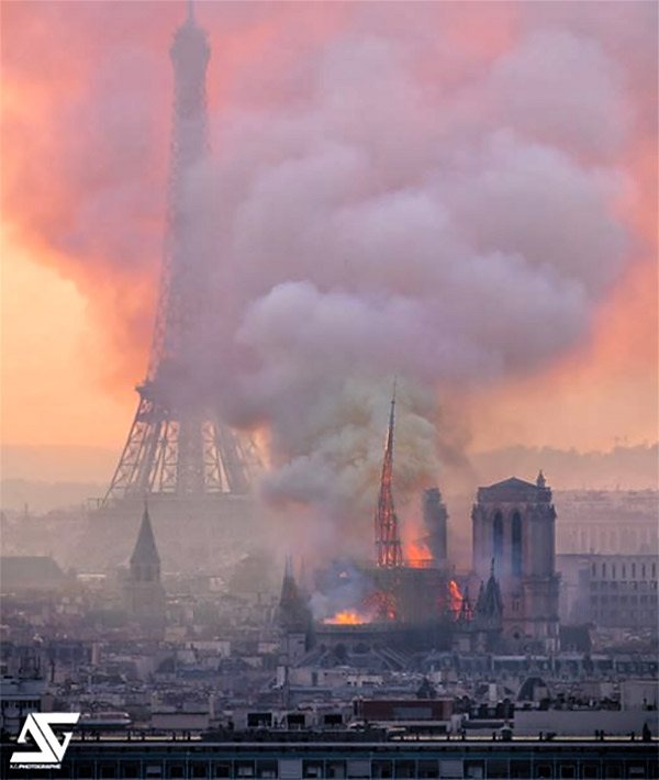 Notre Dame di Parigi in fiamme, 15 aprile 2019