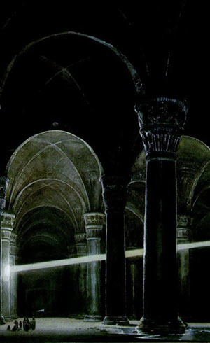 atmosfera di una cattedrale gotica