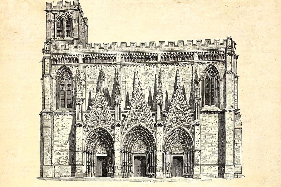 La facciata della basilica di Saint-Denis