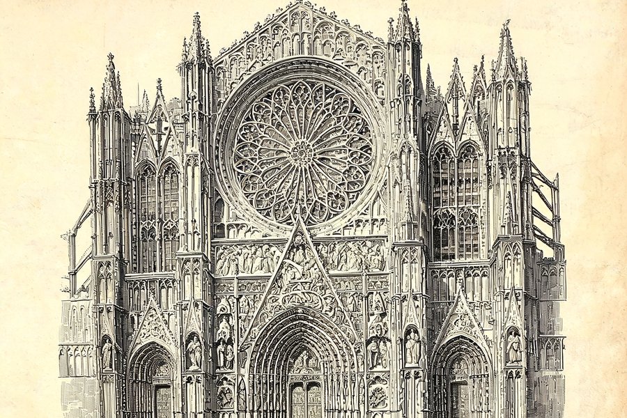 Il transetto sud fiammeggiante della cattedrale di Beauvais