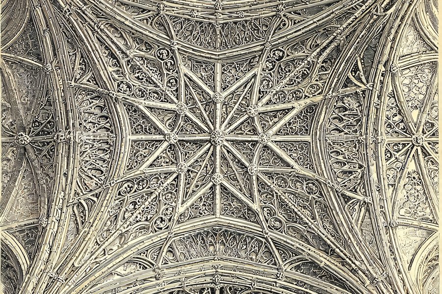 La volta stellata del tiburio della cattedrale di Burgos