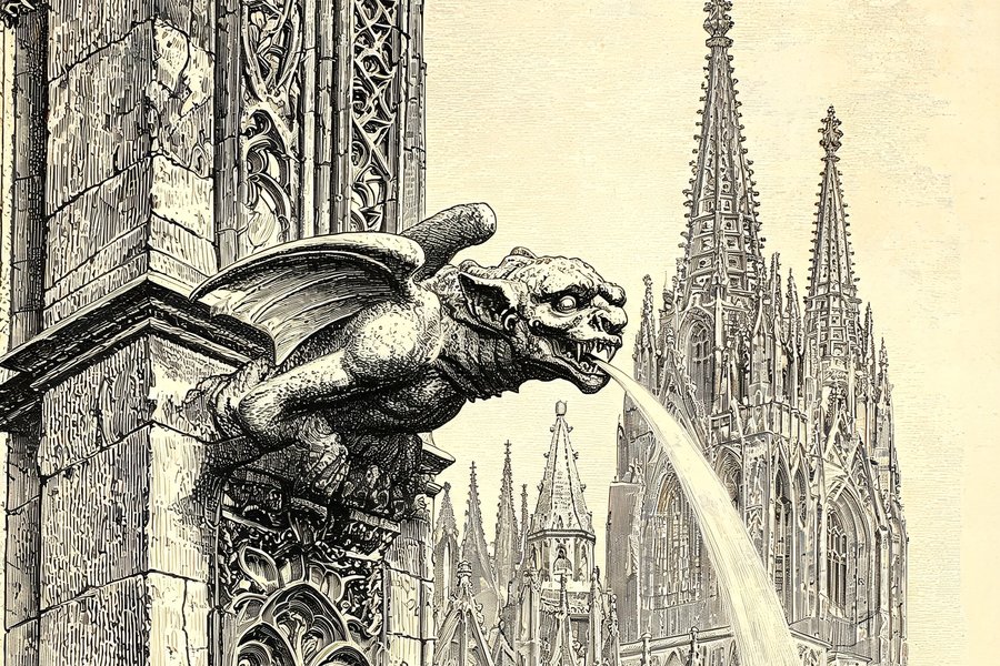 Un doccione grottesco della cattedrale di Colonia