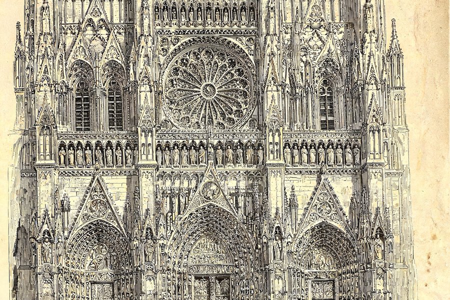 La facciata della cattedrale di Reims