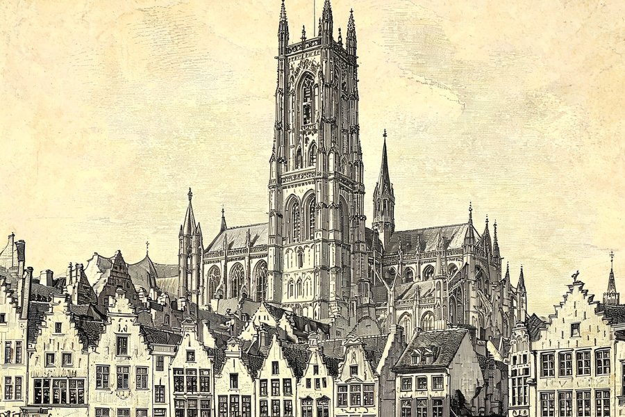 Cattedrale di Saint Bavon a Gand in Belgio