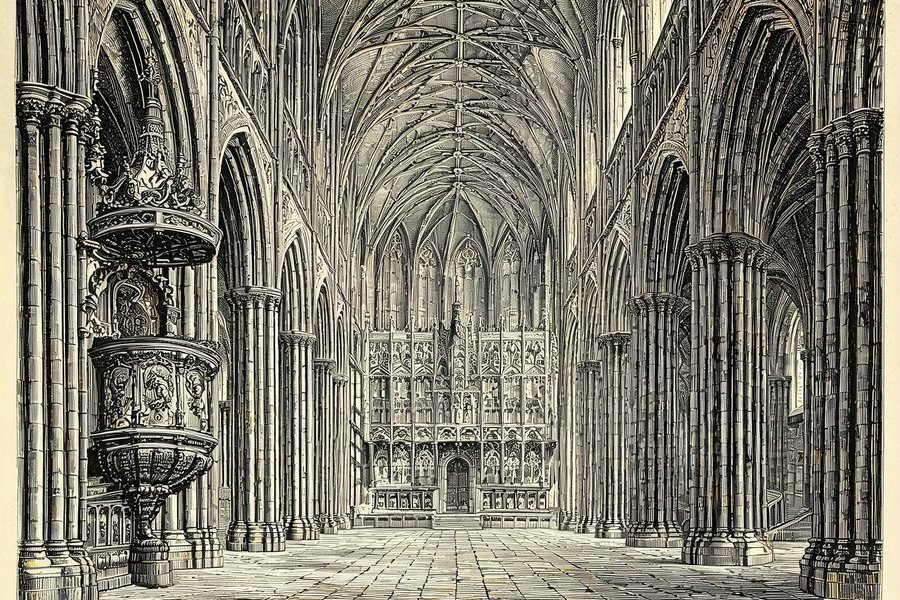 L'interno della cattedrale di San Bavone