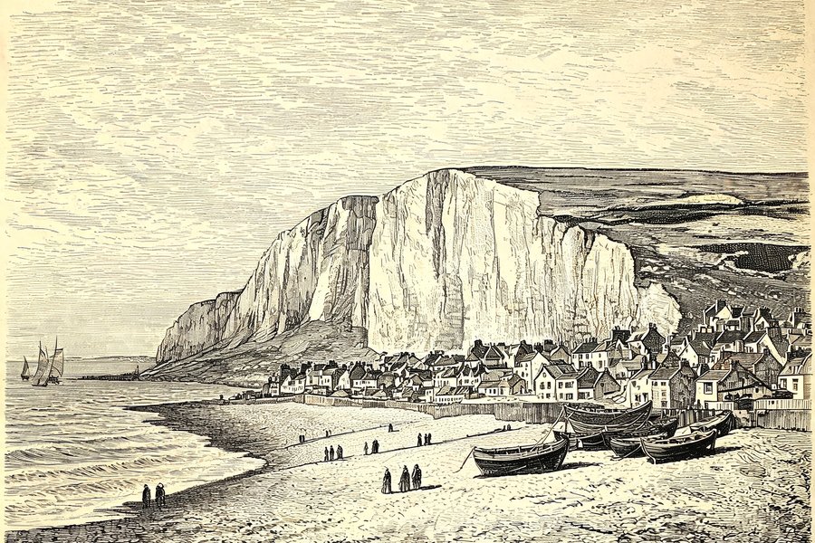 Le scogliere bianche di Mers-les-Bains in Normandia