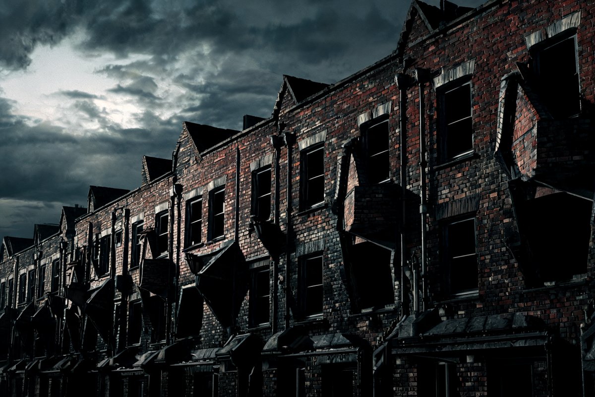La cupa casa popolare di Green Street a Enfield, Londra, teatro del poltergeist del 1977