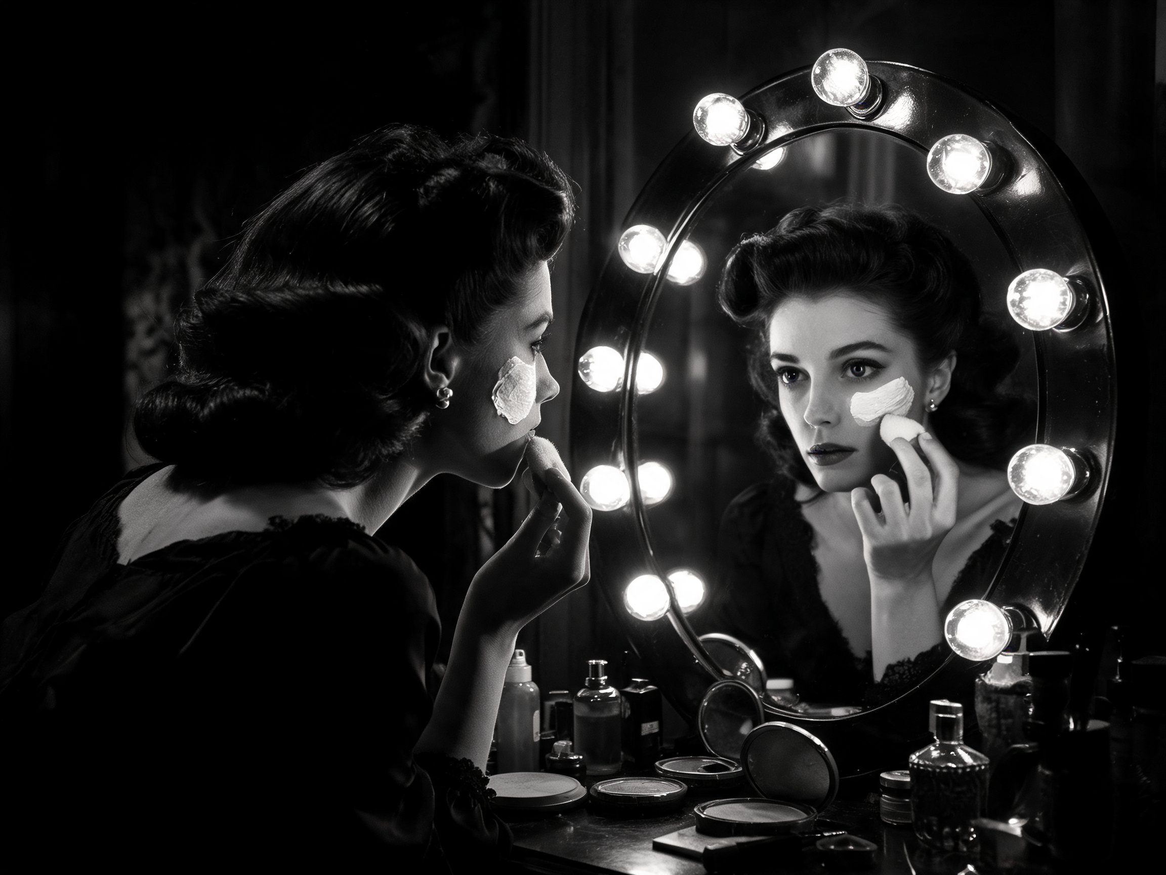 Trucco dark degli occhi smokey eye nero con eyeliner gotico a fiamma