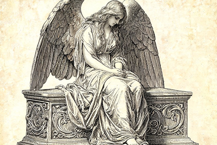 Un angelo in stile liberty al cimitero di Staglieno