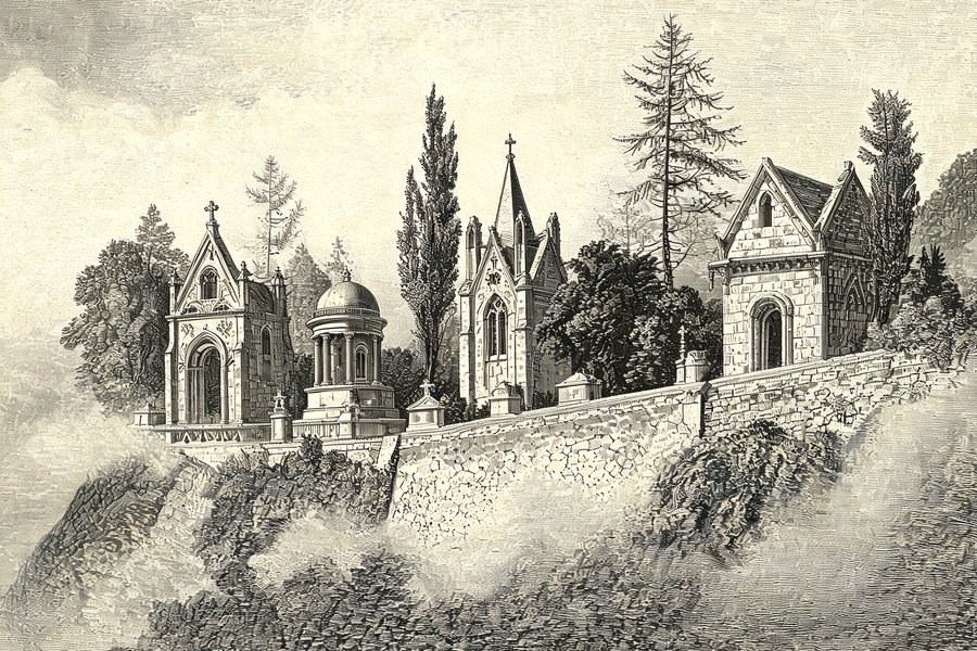 Le cappelle funebri del cimitero di Oropa