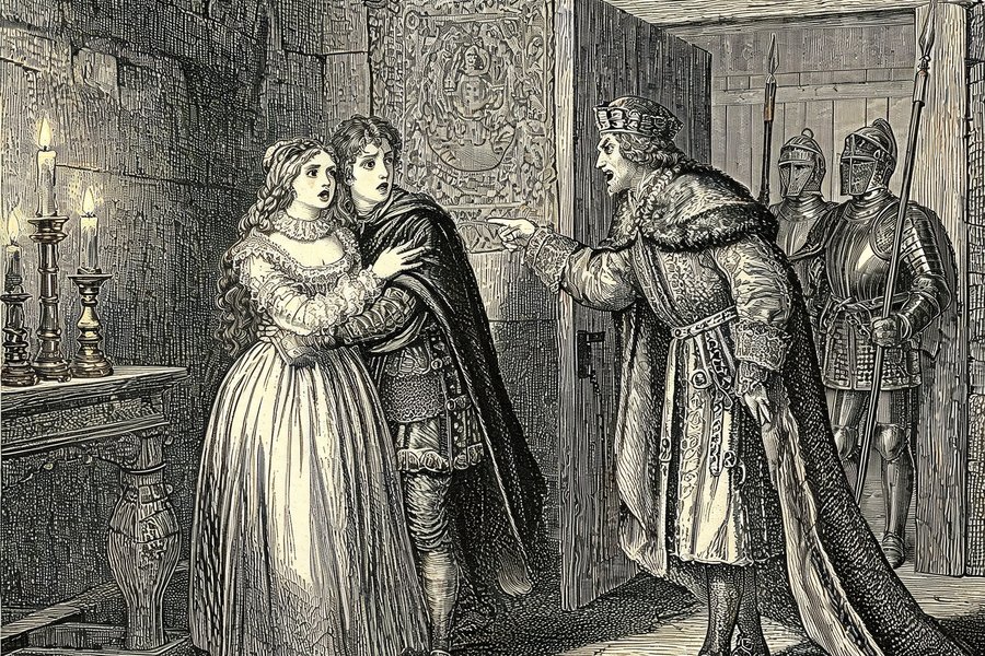 Parisina e Ugo sorpresi dal marchese Niccolò III