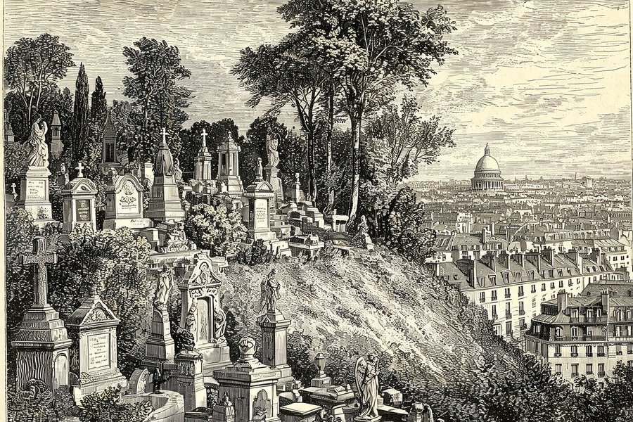 Il cimitero del Père-Lachaise sulla collina di Parigi