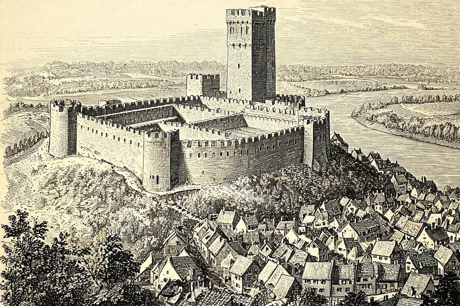 La Rocca del Borgo Medievale di Torino vista dall'alto