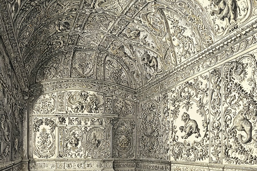 La sala delle grottesche della Rocca di Soragna