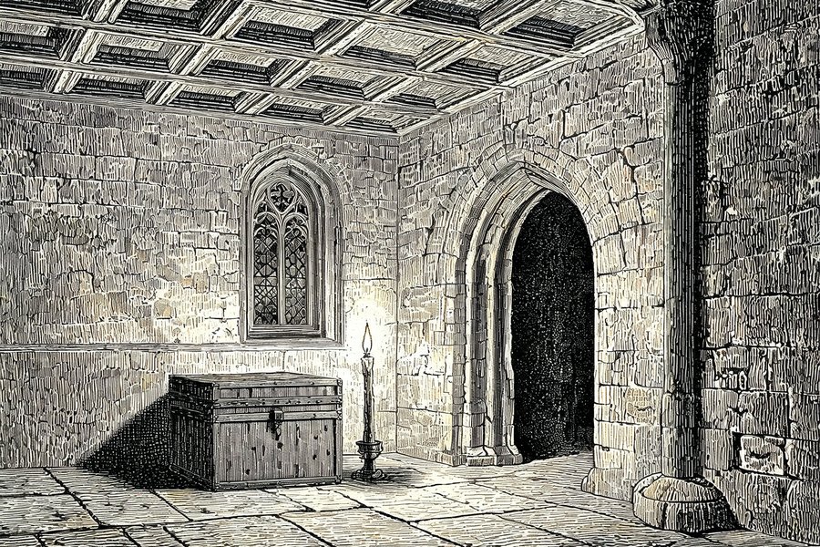 Una stanza del castello di Carini