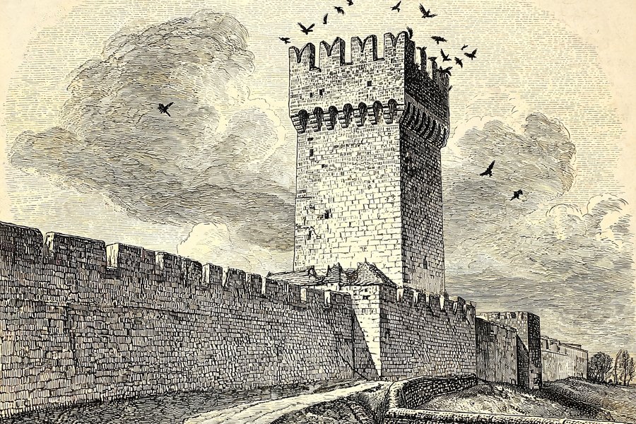 La torre del castello di Gabiano in Monferrato