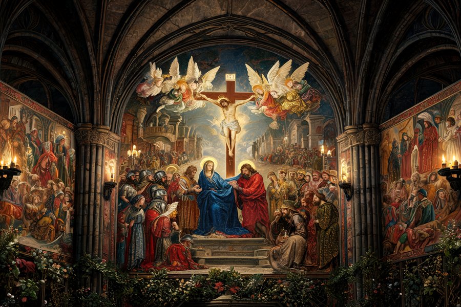 Affreschi di Pietro Lorenzetti nel transetto della Basilica Inferiore di Assisi: ciclo della Passione