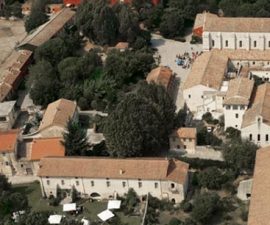 abbazia di Fossanova, vista aerea