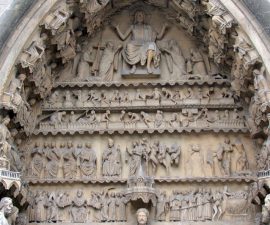 rappresentazione del giudizio universale nella Cattedrale di Reims