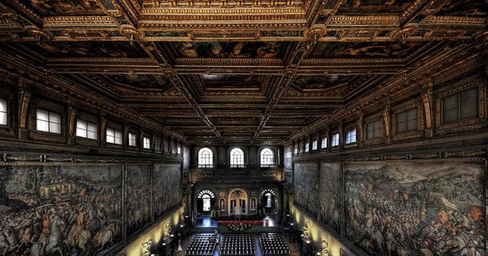 Interno di Palazzo vecchio a Firenze