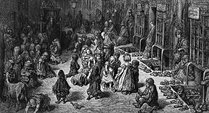 poveri e miseria dell'Inghilterra vittoriana