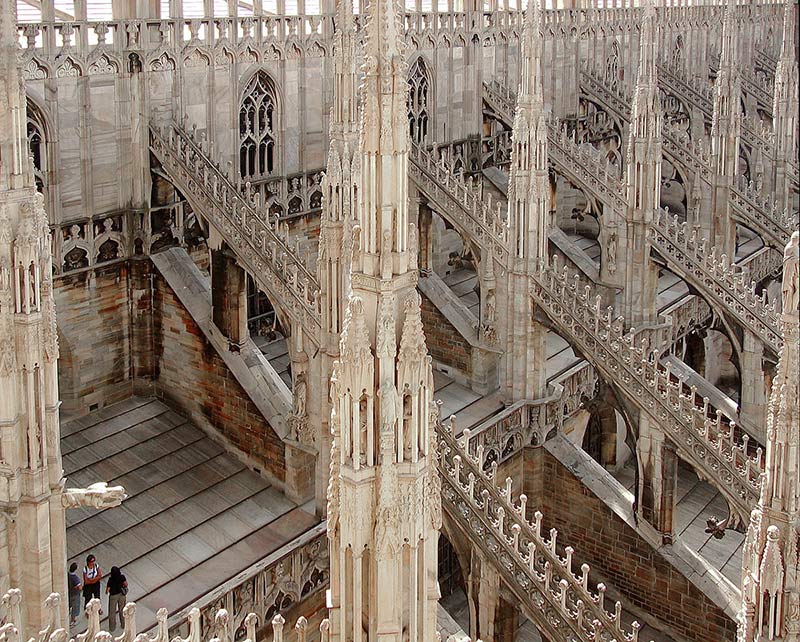 le terrazze del Duomo di Milano