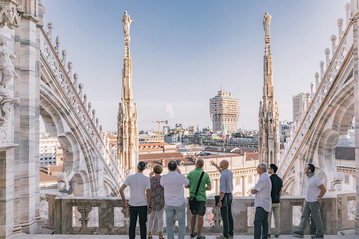 vista dalle terrazze del Duomo di Milano