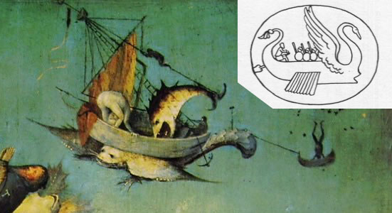 vascello volante in Bosch trittico delle tentazioni