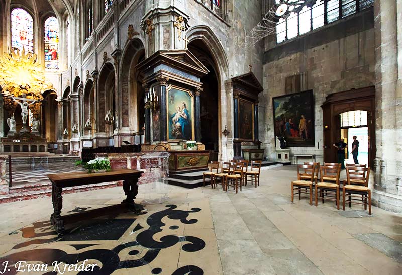 chiesa gotica di Saint Merri a Parigi