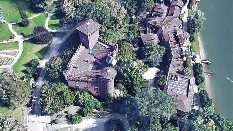 vista dall'alto della Rocca del borgo medioevale di Torino