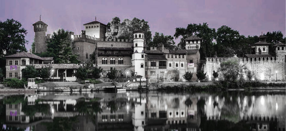 vista del borgo medievale di Torino