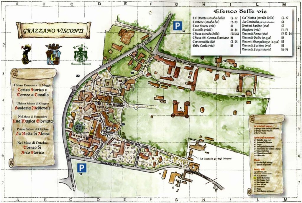 mappa di Grazzano Visconti