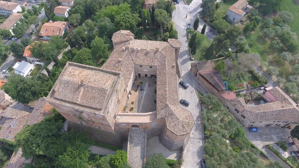 vista dall'alto del castello di Santarcangelo di Romagna