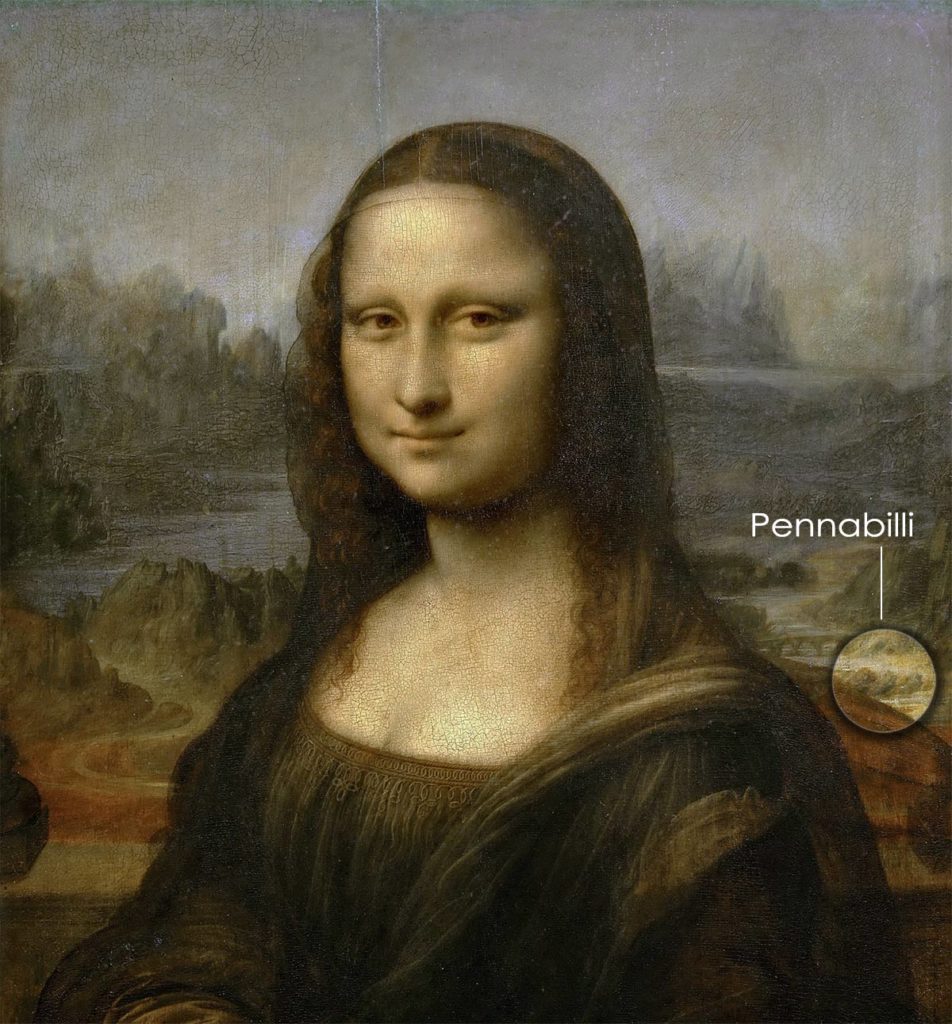 la gioconda e il panorama di Pennabilli