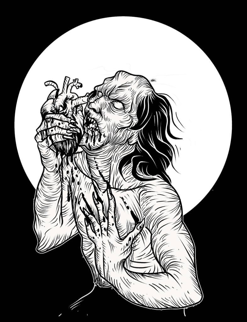 vampiro mangia cuore umano per nutrirsi