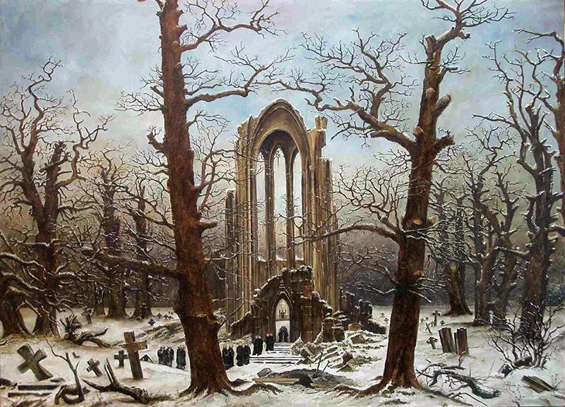 Caspar Friedrich, cimitero nella neve